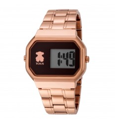 Reloj Tous D-Bear digital de acero IP rosado