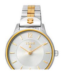 Reloj Len bicolor de IP dorado/acero TOUS